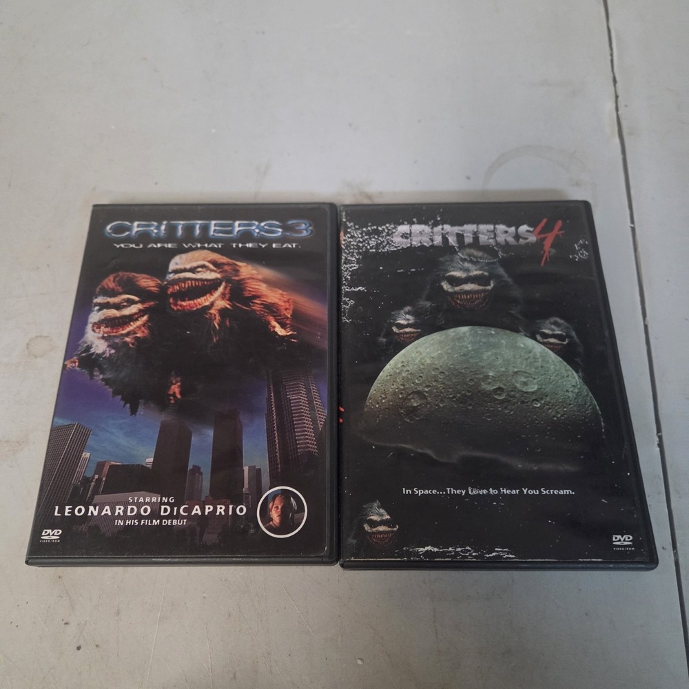 Critters 3 & 4 DVD Lot Horror Sci-Fi Leonardo DiCaprio Angela Bassett